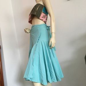 Brioni aqua blue stretchy swimsuit coverup